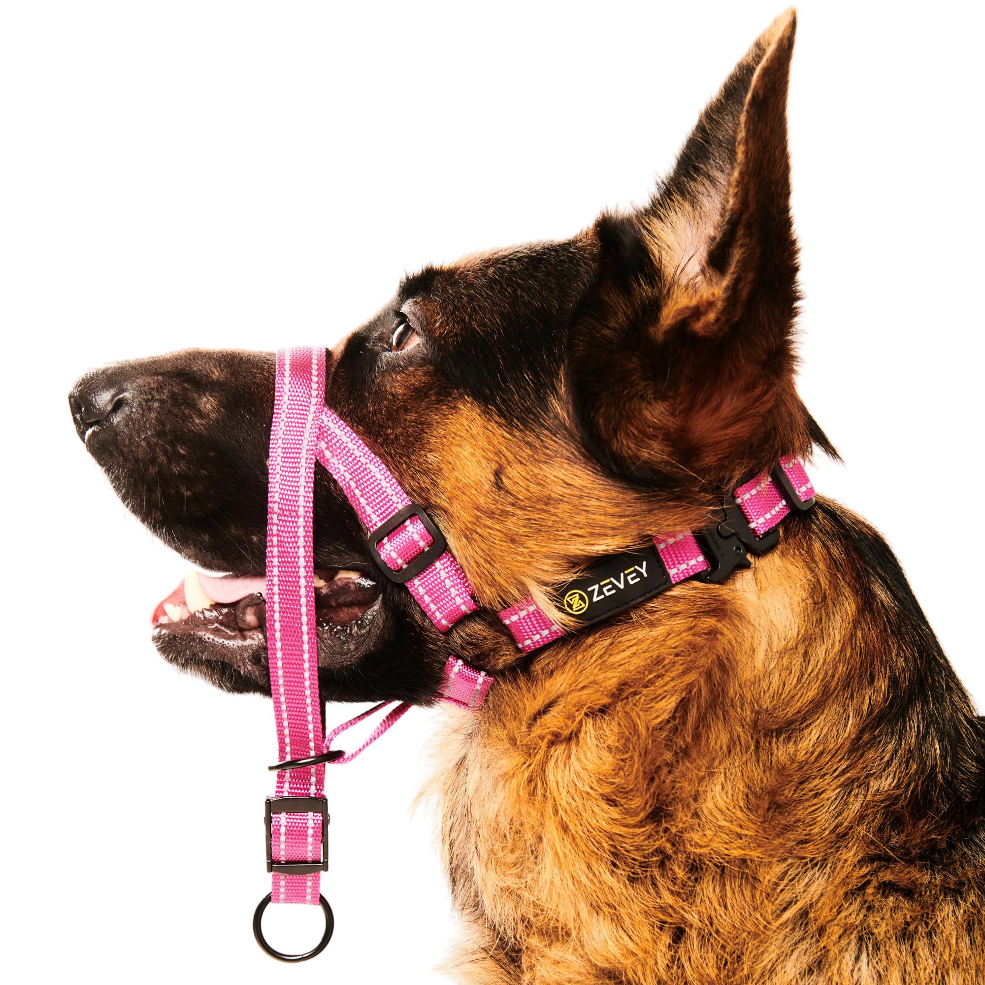 Zevey Adjustable Dog Head Halter with Safety Strap, Soft Padded Dog Head Collar for Small Medium Large Dogs, No-Pull Dog Harness for Training and