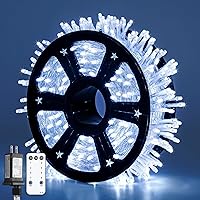 Vista 26 de JMEXSUSS 200 luces LED de Halloween para el aire libre, 66 pies, luces moradas y naranjas para decoraciones de Halloween, para interiores