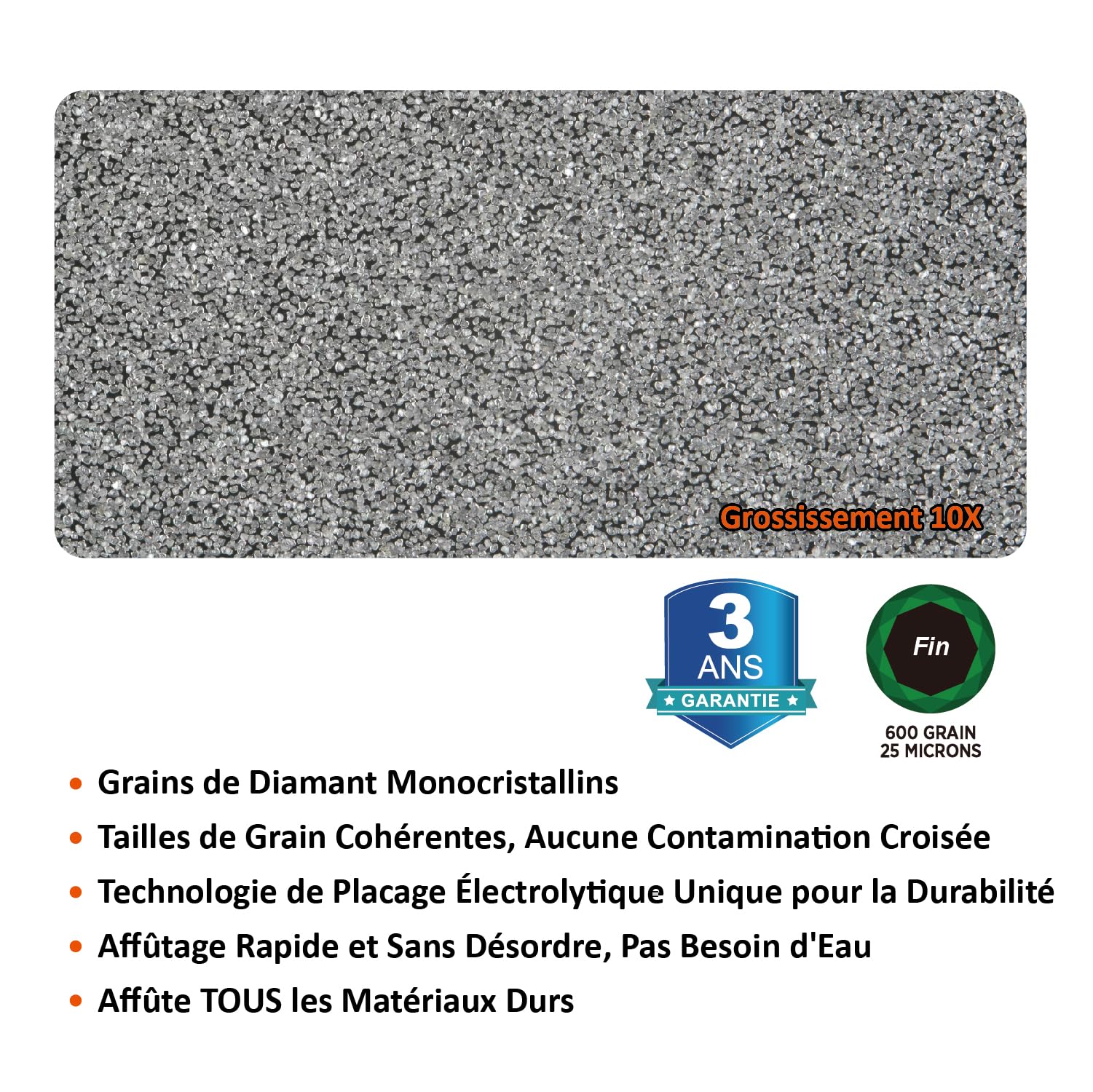 SHARPAL 178N Aiguiseur de lame 3 en 1 | Tige d'affûtage diamant 10,2 cm grain 600 | Aiguise tous les couteaux et outils avec bord droit, dentelage et crochets | Aiguiseur de couteaux de poche