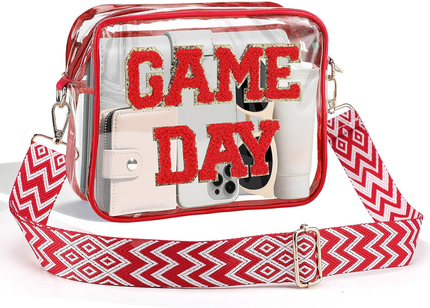 PAMASE Game Day Clear Bag Stadium Approved, 9" x 7" x 2.5"