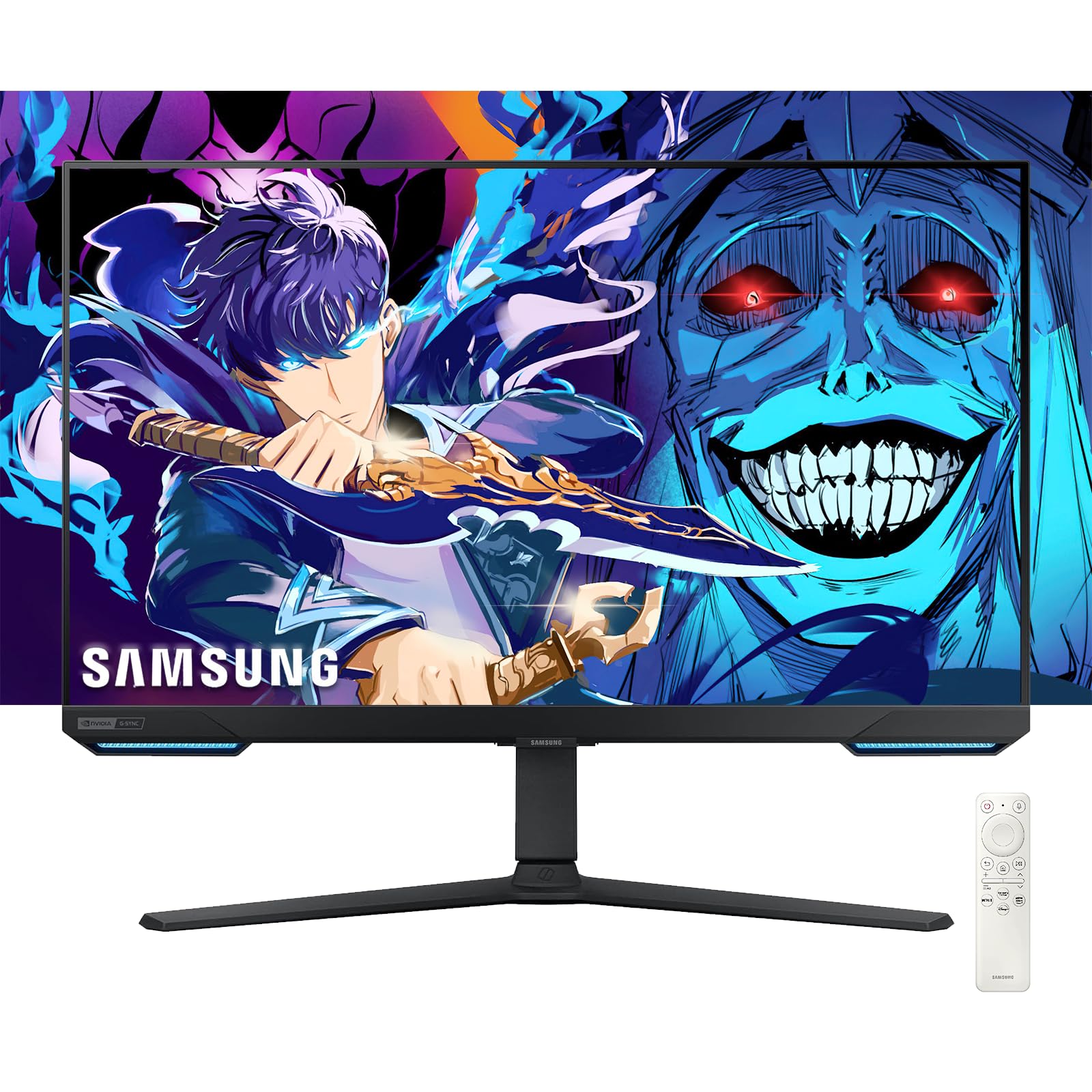 28" Odyssey G7 4K UHD 144Hz 1ms G-Sync Gaming Monitor, HDR400, AMD FreeSync Premium Pro, Ultrawide Game View, DisplayPort, HDMI, Height Adjustable Stand, Black