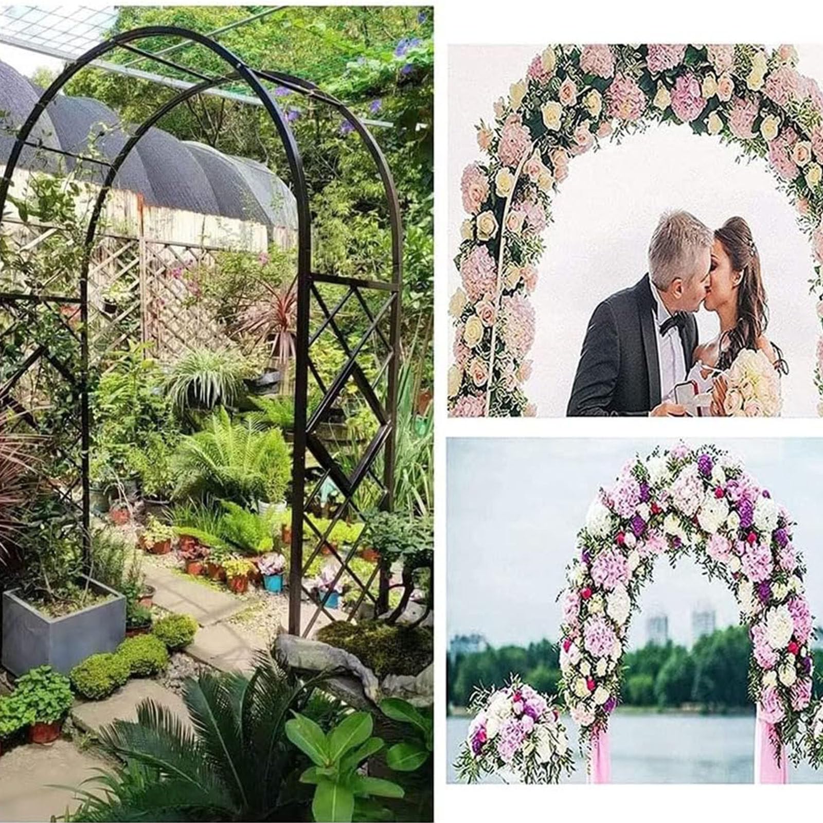 Outsunny Gartenbogen Für Kletterpflanzen, Metall,  Produktbild-Vorschau 9