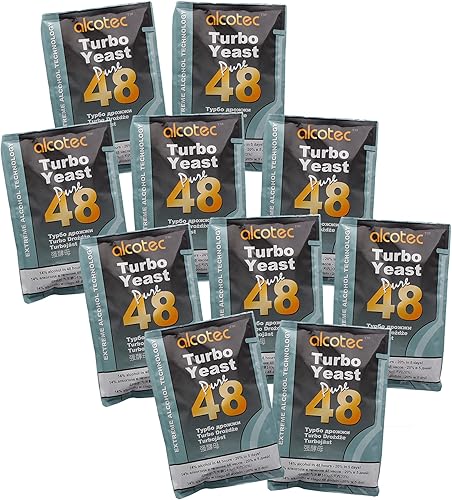 Alcotec 48 Pure Turbo Super Levadura Paquetes Alto Alcohol 20 Vodka Homebrew