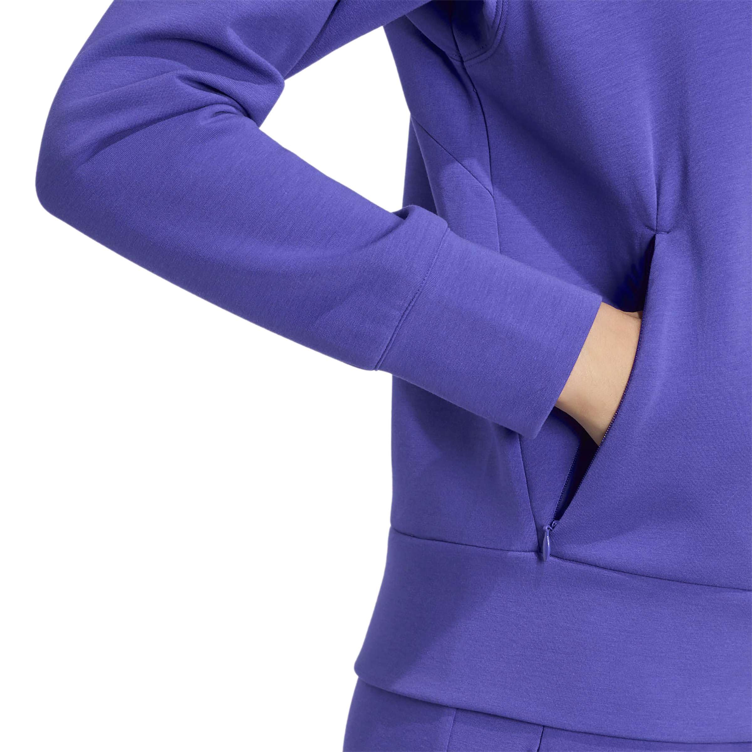 adidas Kobiety D4T Workout Warm Up Crew Neck Sweatshirt, Pure Purple, XL