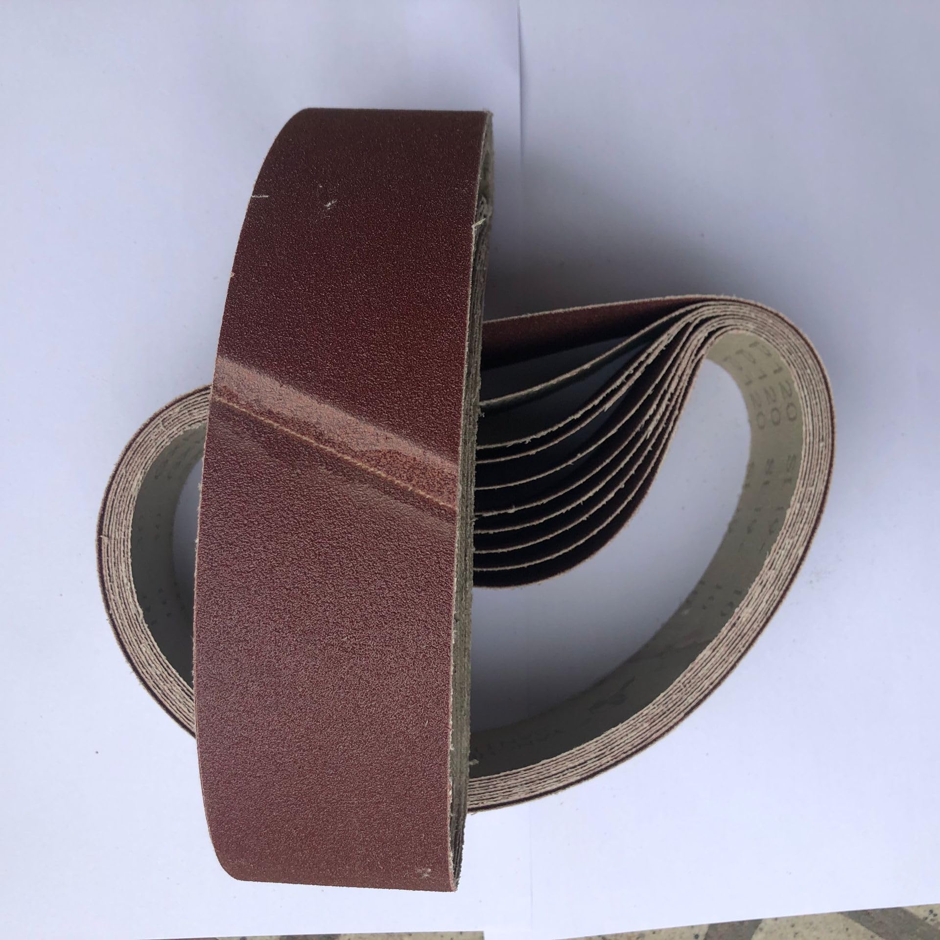 20 bandas de lijado de 533 x 50 mm, grano 40-1000, de óxido de aluminio, for pulir máquinas de banda de lijado.(120#)