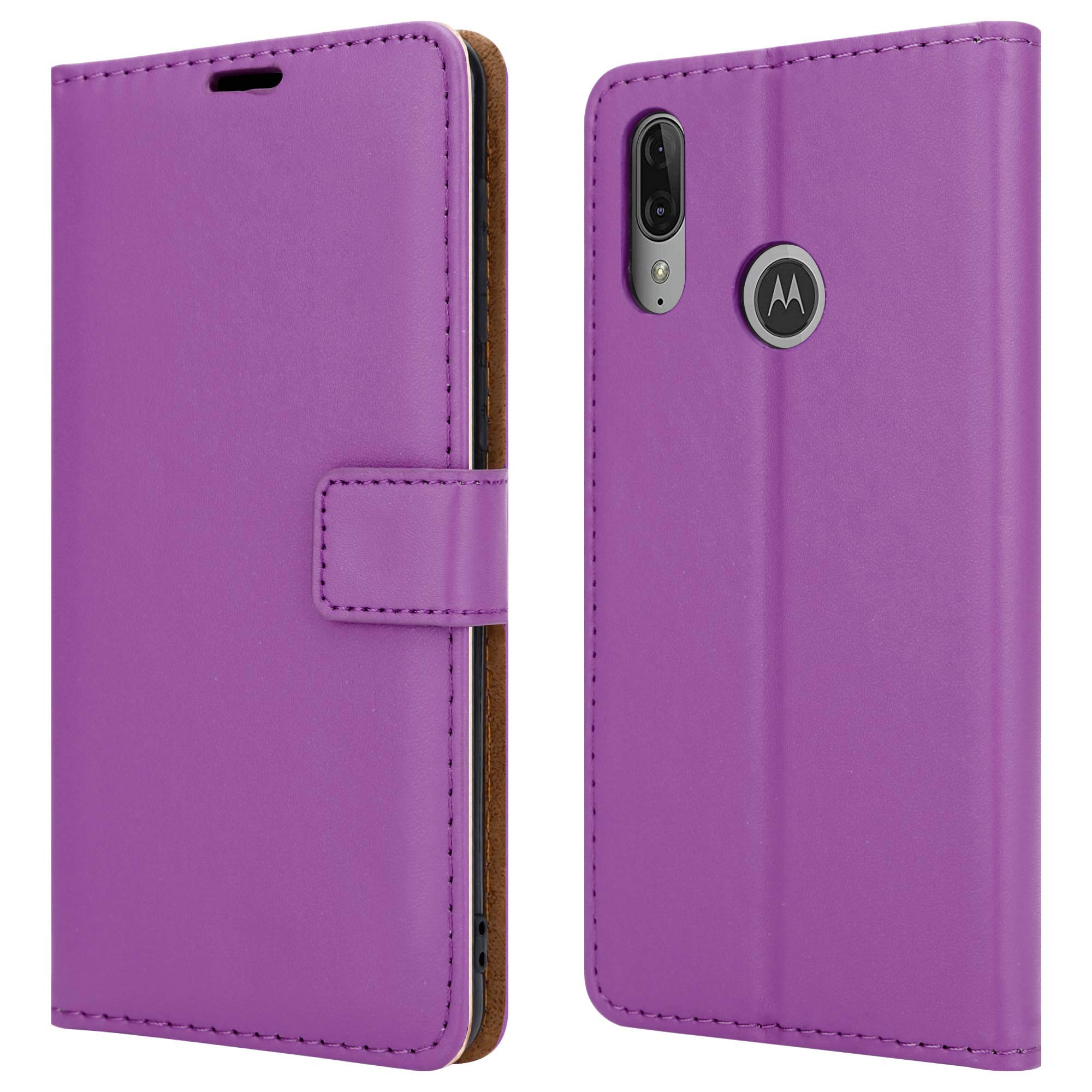 Case For Motorola Moto E6 Plus Leather Wallet Flip Shockproof BOOK Phone Cover - Picture 15 of 23