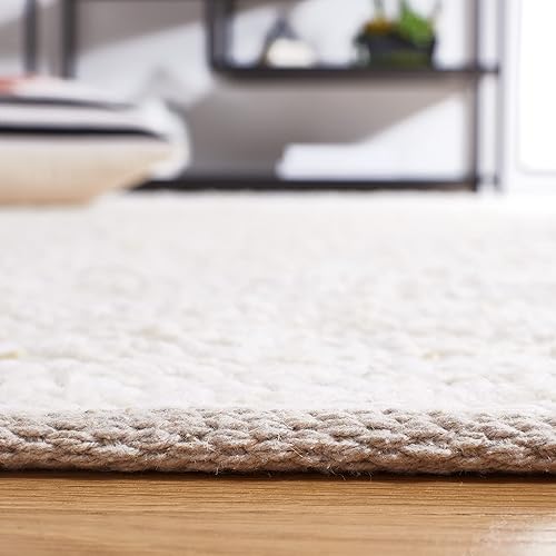 Miniatura 6 de SAFAVIEH Natura Collection - Alfombra de área de 5 x 8 pies, marfil y beige, hecha a mano, lana y algodón, ideal para zonas de alto tráfico en sala