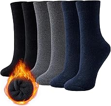 Niorasen Calcetines Térmicos Mujer 6 Pares, Calcetines de Lana Cálidos para Mujer, Calcetines de Invierno para Mujer 35-38 39-42
