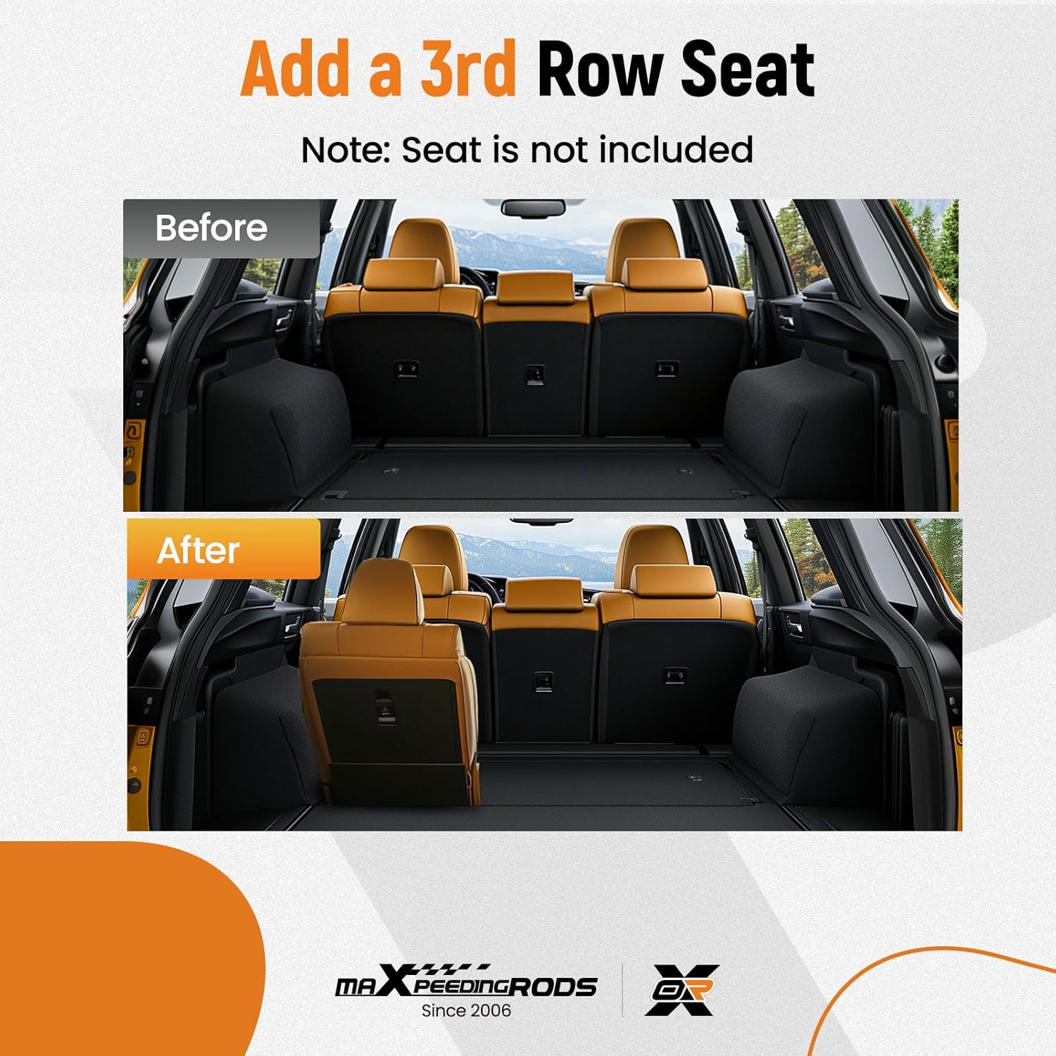 maXpeedingrods 3rd Row Seat Brackets with Strikers and Bolts for Chevrolet Tahoe for GMC 2000-2014