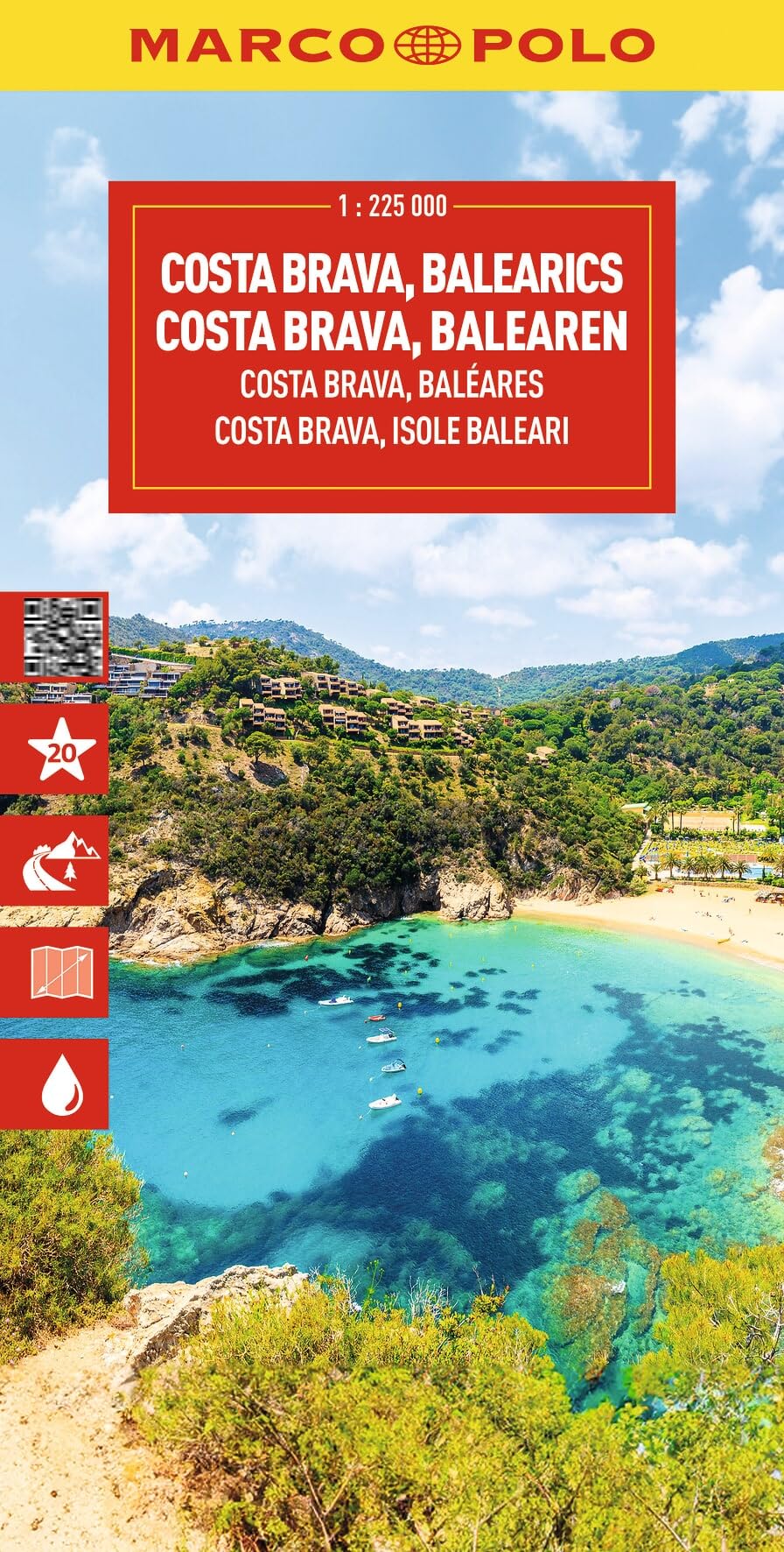 Marco Polo Costa Brava Travel Map: Detailed Tourist Map with Top Sights (Folded Map): Includes East Pyrenees, Andorra, Perpignan, Barcelona, Mallorca, Ibiza (Marco Polo Maps)