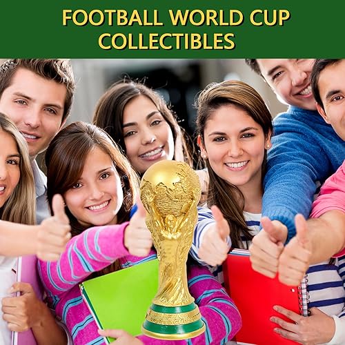 Miniatura 4 de Oeedsns Balón de fútbol de la Copa del Mundo 2022, réplica de trofeo de la Copa del Mundo de 10.6 pulgadas, réplica de trofeo de resina