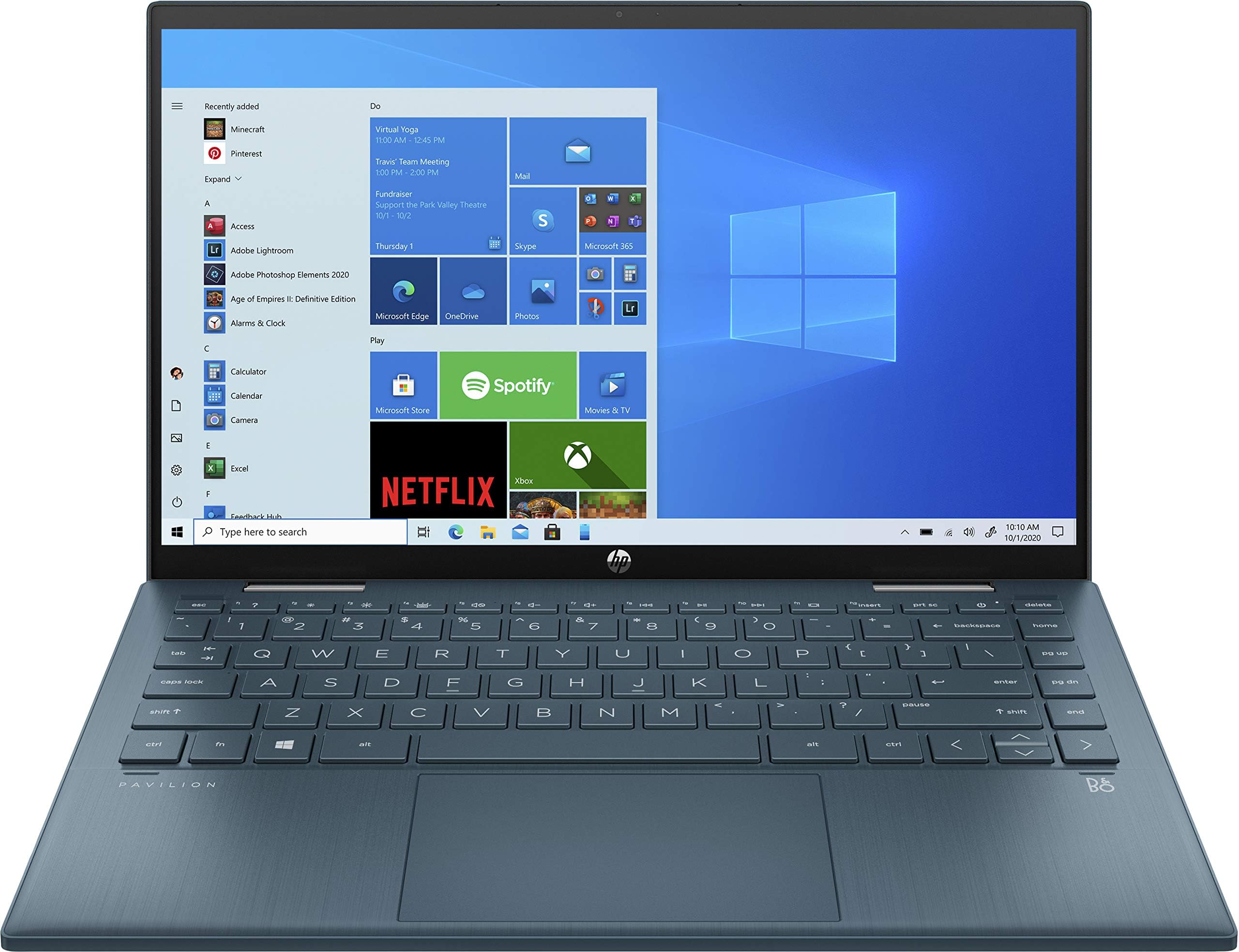 Hp Pavilion X360 Convertible 14 Dy0008Ne Laptop, 14 Inches Fhd Touchscreen, 11Th Generation Intel Core I7, 8Gb Ram, 512Gb Ssd, Intel Iris Xแต Graphics, Windows 10 Home, En Ar Kb., Blue, 40M07Eaabv