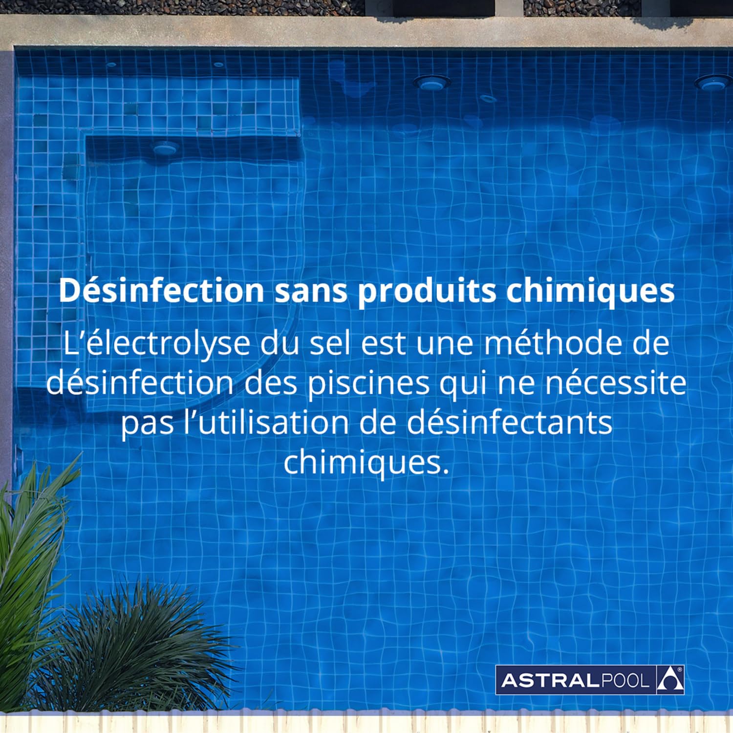 Clear Connect 21 - Chlorinateur d'eau salée - Nettoyeur de Piscine - sans Produits Chimiques - Électrolyse au sel - Astralpool