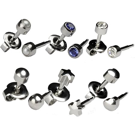 12 Paia Orecchini Con Pietra Set Di 12 Paia Di Orecchini Piercing
