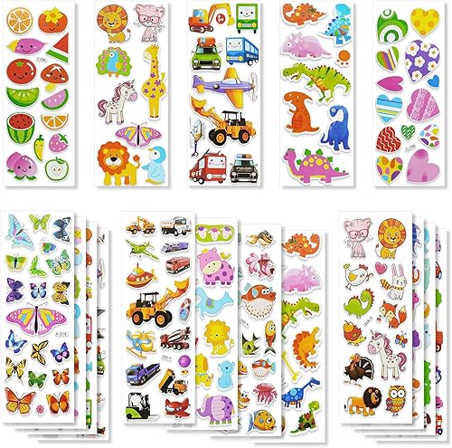 BEESTECH 24 hojas de 500 calcomanías para niños, niños pequeños de 2, 3, 4 años, calcomanías de recompensa para profesores, entrenamiento al baño a