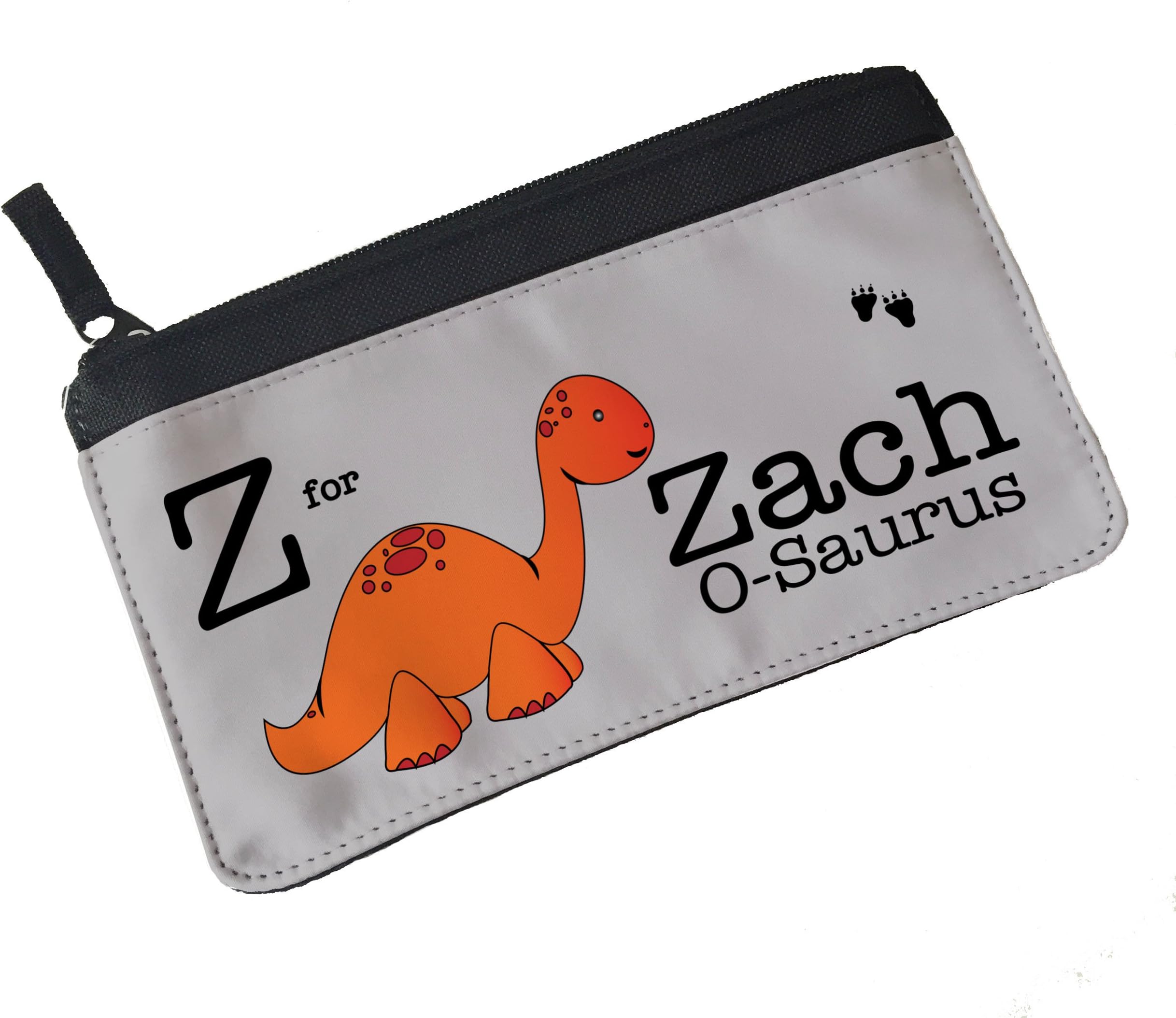 The Supreme Gift CompanyThe Supreme Gift Company Personalised Pencil Case,Pencil Cases,Back to School,School Pencil Case,Orange Dinosaur Theme