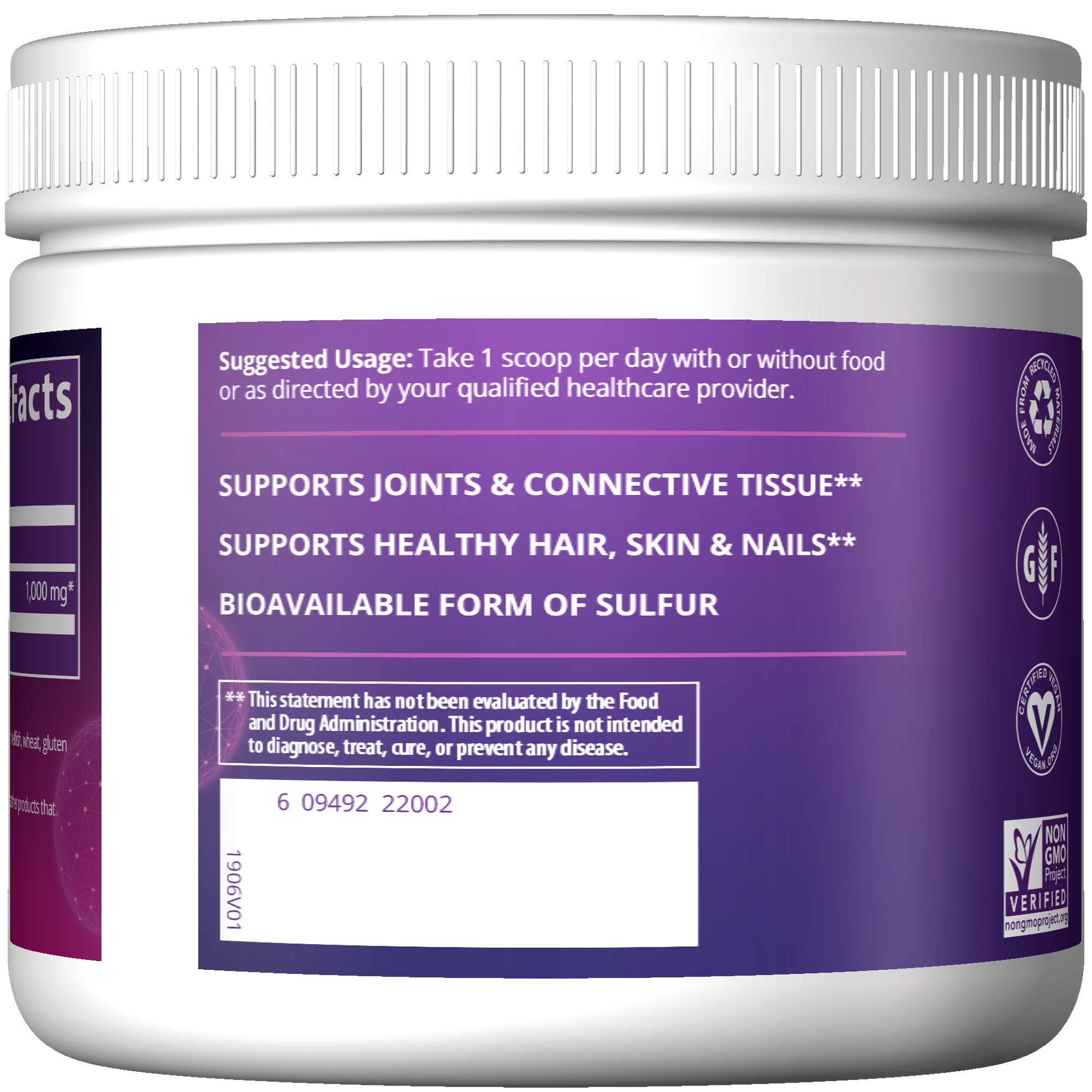MRM, MSM Crystals, Net Wt. 200g by MRM