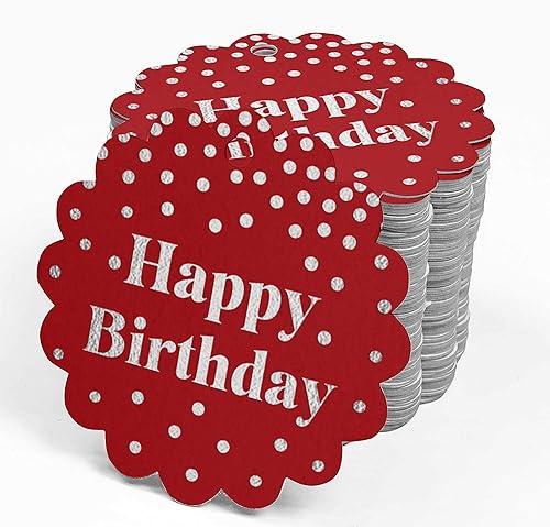 Miniatura 143 de Etiquetas colgantes para botellas de feliz cumpleaños, paquete de 100 unidades Blanco,Aqua Blue,Negro,Azul,Azul turquesa oscuro,Rosa