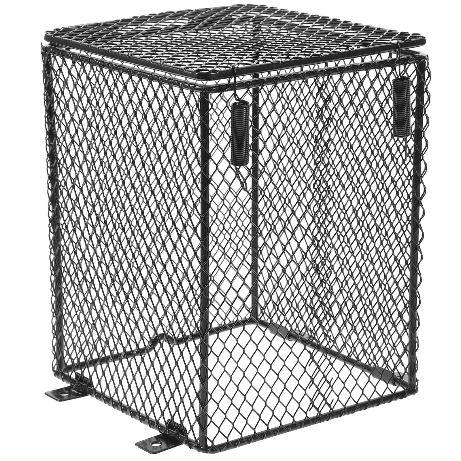 Abat-Jour Noir en Métal pour Lampe Chauffante de Reptile et Cage