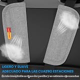 URAQT Car Seat Belt Pads, 2 Pack Baby Stroller Car Seat Strap Covers, Universal Harness Pads, Backpack Shoulder Pad, Multifunctional Seat Belt Pad Cover for Newborns Infants and Kids (Dark Grey) - 3