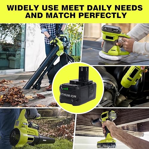 Miniatura 7 de Batería de repuesto de 6.0Ah 18V para Ryobi 18 V, iones de litio, compatible con Ryobi 18 Voltios ONE+ Plus Herramientas eléctricas inalámbricas