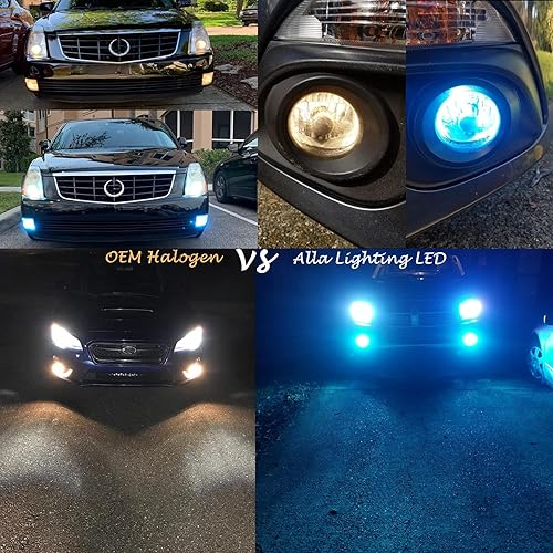 Vista 15 de Alla Lighting 3800lm 899 880 bombillas LED antiniebla, base PG13 superbrillante 884 885 887 893 H27 H32, ETI 56-SMD (6000 K xenón blanco)