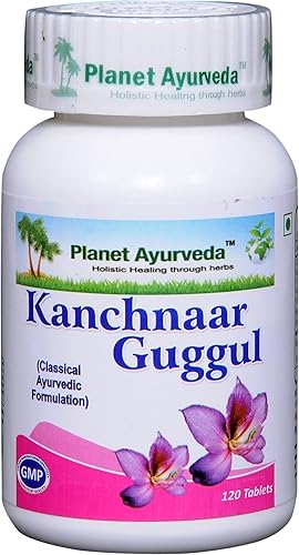 Miniatura 2 de Kanchnaar Guggul - 2 Botellas (Cada 120 Tabletas, 500 mg) - Planet Ayurveda
