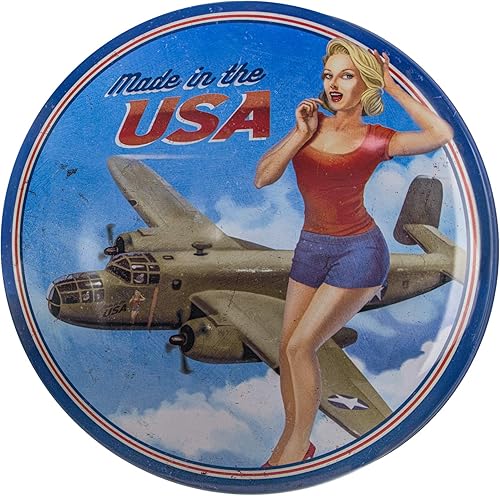 Miniatura 17 de American Art Decor Letrero de metal con forma de cúpula – Decoración retro de habitación para bar, cueva de hombre, garaje, sala de juegos,