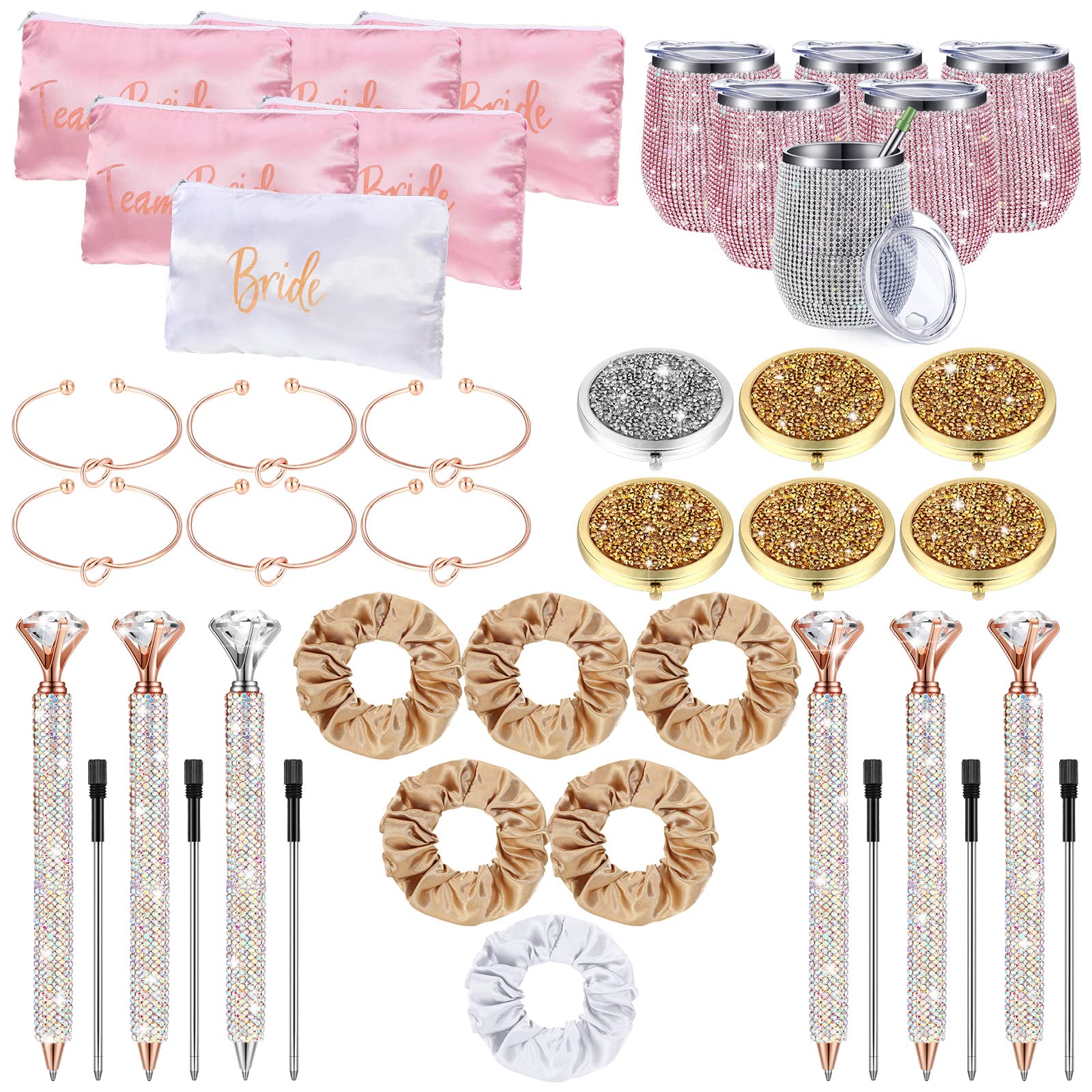 Irenare Brautjungfern-Geschenkset – 8-teilig In Grün Mit Bademantel, Tasse, Make-up-Tasche, Armband, Haarband & Mehr
