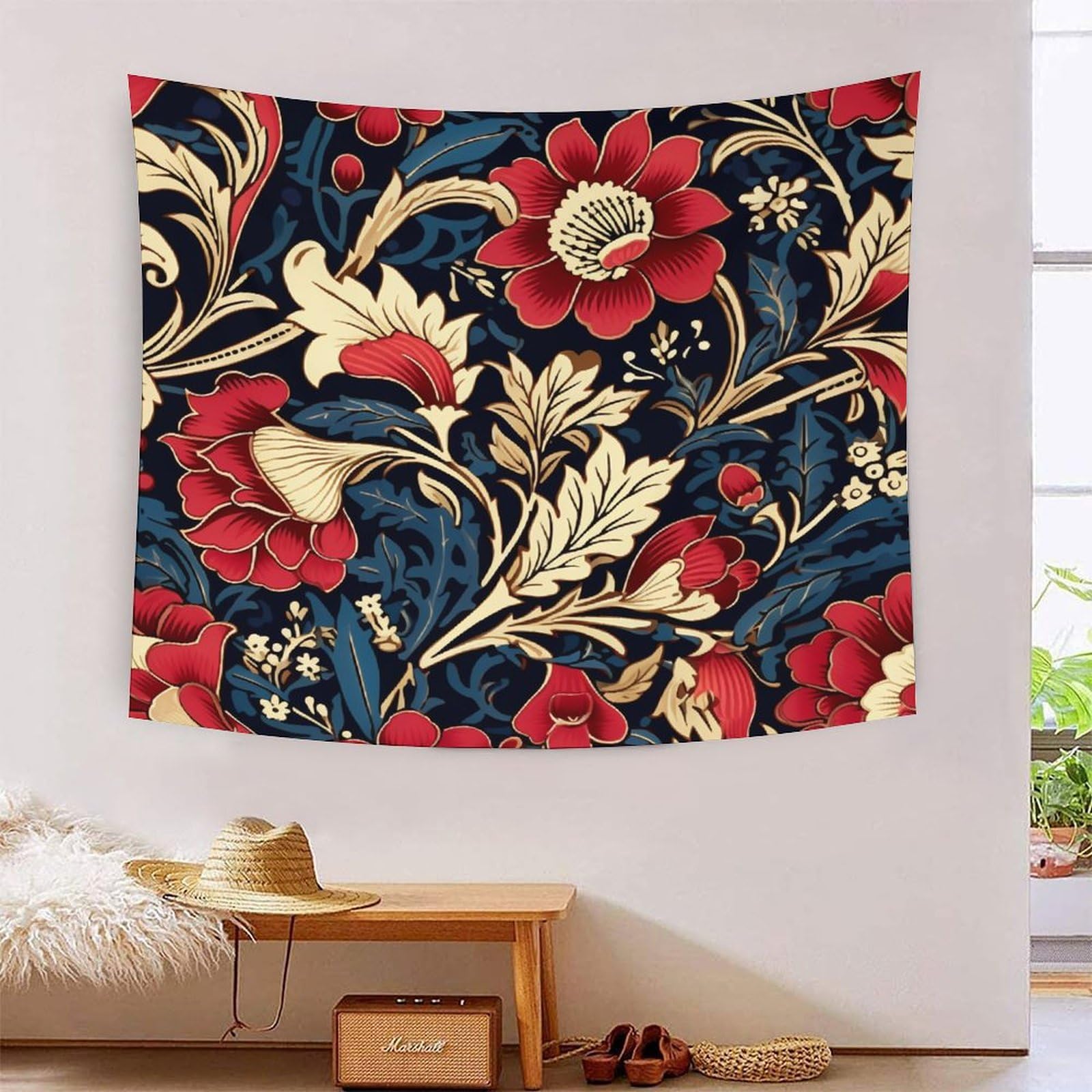 Tapisserie murales fleur 3D pour cacher un mur et deco chambre - 7