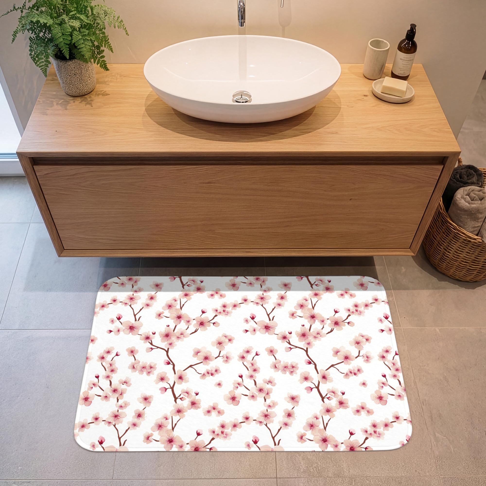Tapis Salle De Bain Decoration Absorbant Antidérapant Lavable Non