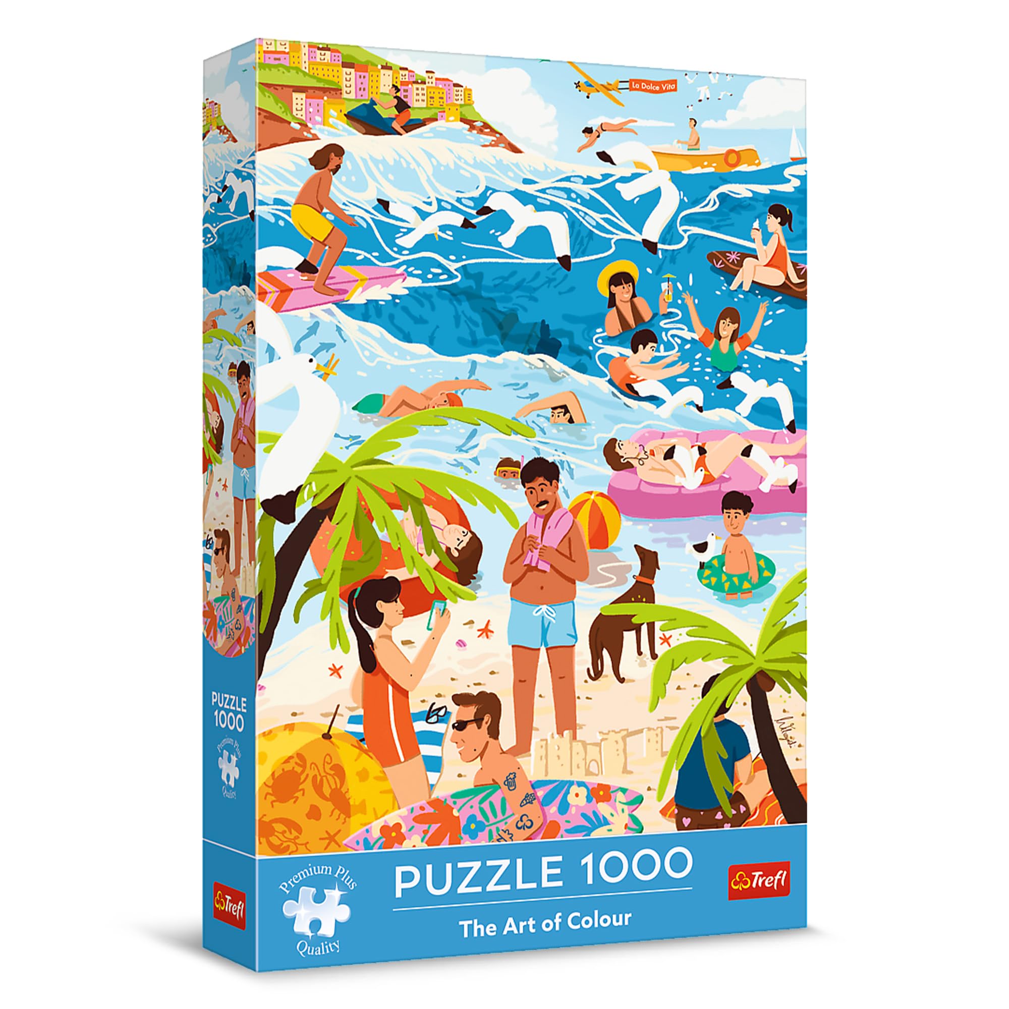Trefl Premium Plus Quality - The Art of Colour: Im Ferienrausch - 1000 Teile, Vollfarbserie, für Erwachsene und Kinder ab 14 Jahren