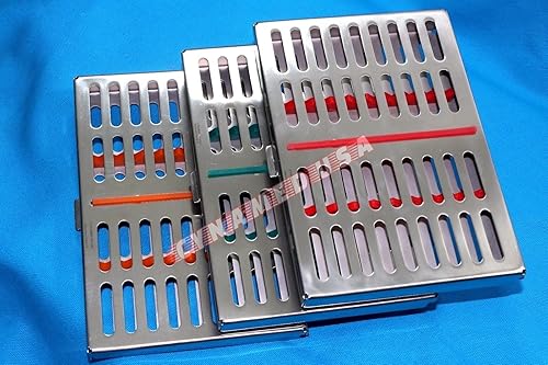 Miniatura 6 de Caja de la bandeja del estante del casete de la esterilización dental del alemán 3 para 10 instrumentos
