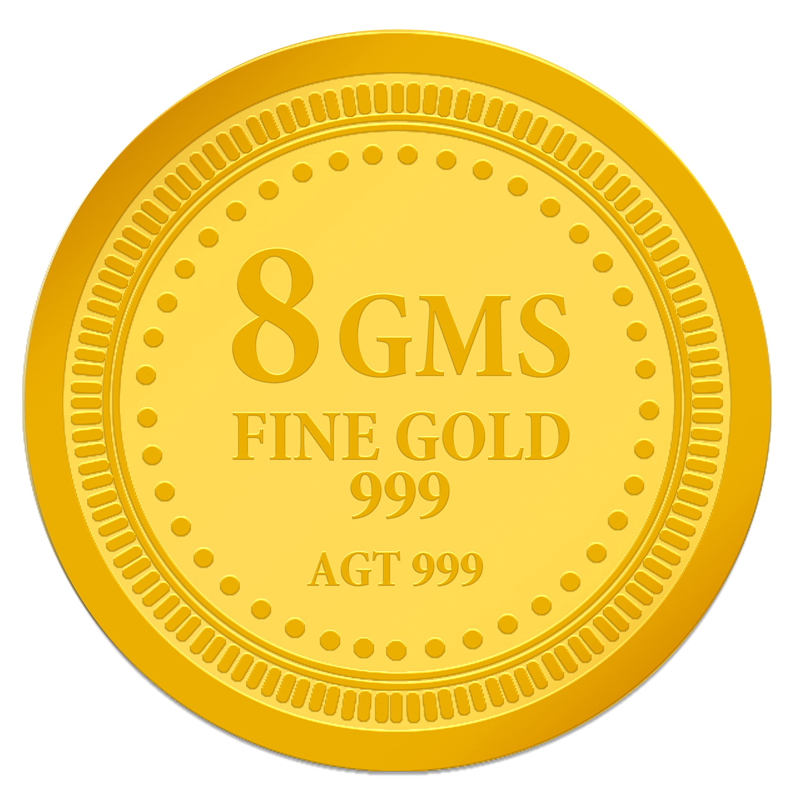 Swarnavarsham Hallmarked 24KT 999 Gold Coin (8 Gm)