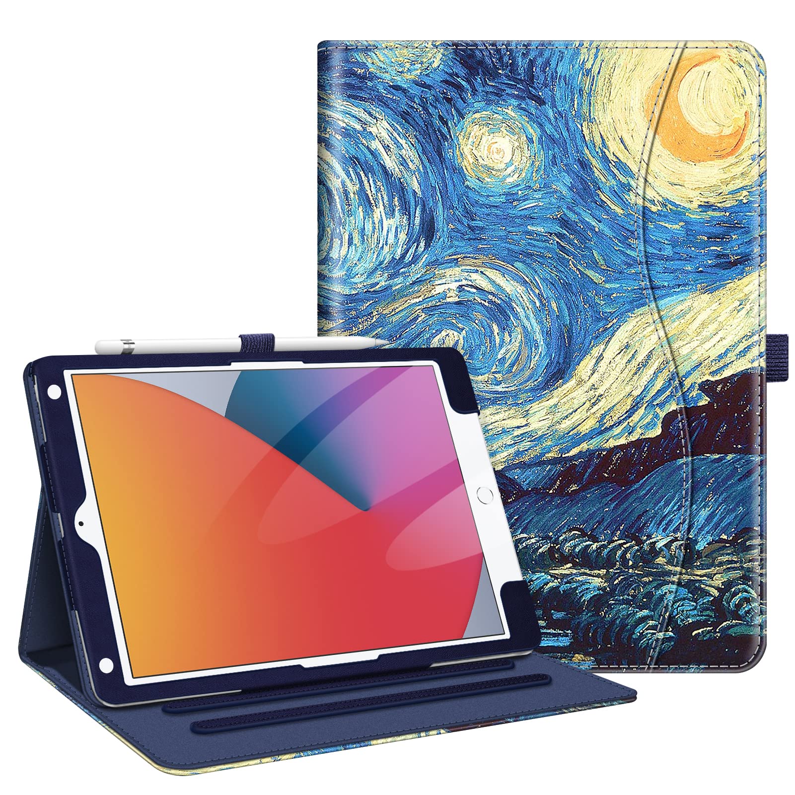 Fintie Case for iPad 9th / 8th / 7th Generation (2021/2020/2019) 10.2 Inch - [Corner Protection] Multi-Angle Viewing Stand Cover with Pocket & Pencil