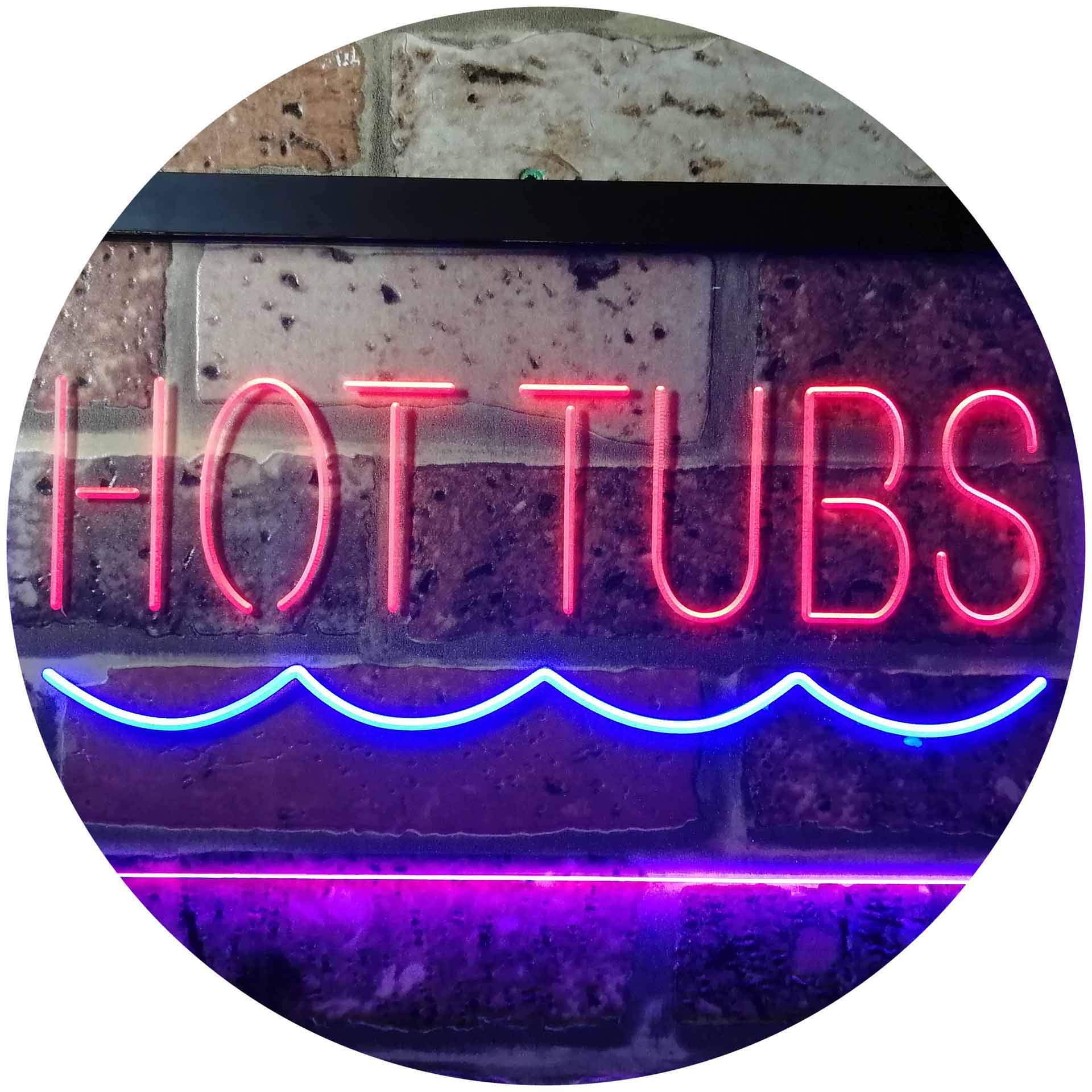 ADVPRO Hot Tubs Supply Dual Color LED Neon Sign Blue & Red 600 x 400mm st6s64-i3375-br