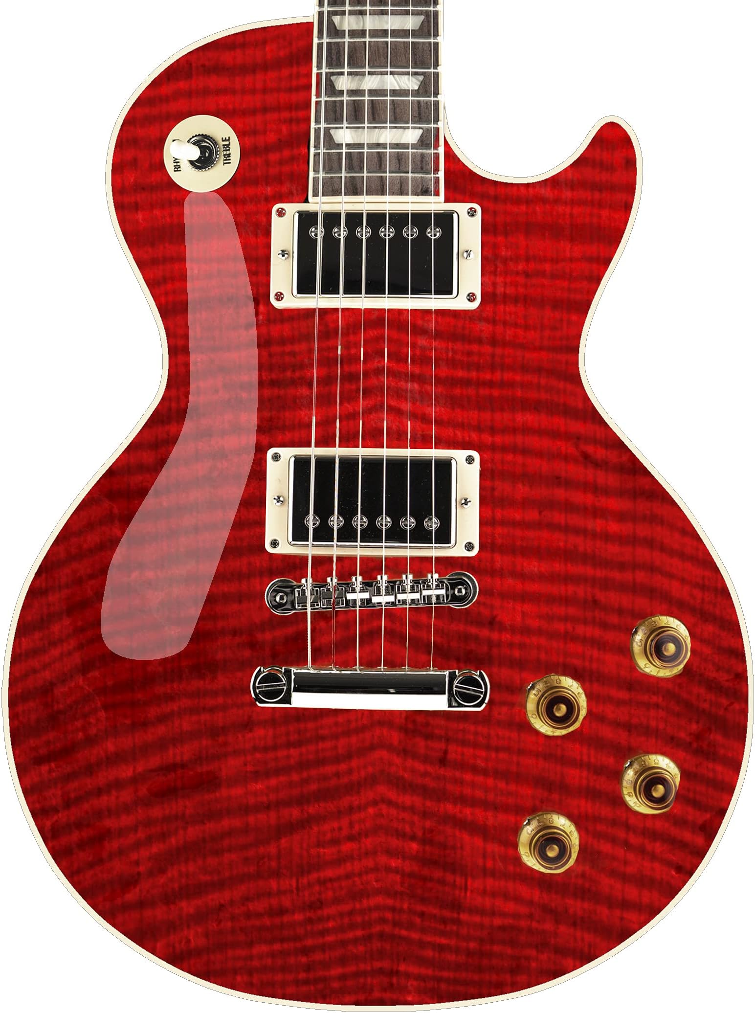 DesignDivil Guitar, Bass or Acoustic Skin Wrap Laminated Vinyl Decal Sticker Blood Flame GS82