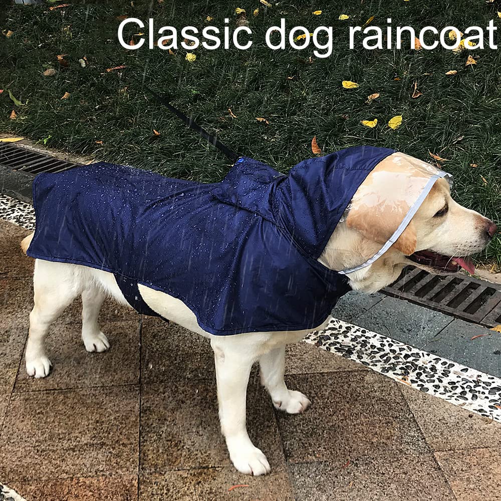 Chubasquero impermeable de nailon con capucha para perros pequeños y grandes