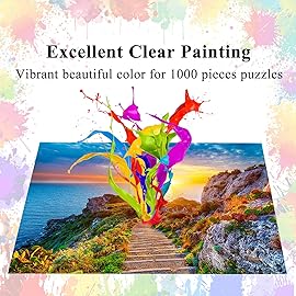 HUADADA Jigsaw Puzzles for Adults 1000 Pieces, Cape Milazzo Interlock Perfectly Letter on Back No Dust, Home Decor Birthday Party Toy for Men Women Elders Seniors (27.5x19.6), 1:1 Poster