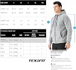 TEX2FIT Heavyweight Sherpa Lined Zip Up Hoodie for Men, Fleece Full Zip Hooded Sweatshirt with Sherpa Lining