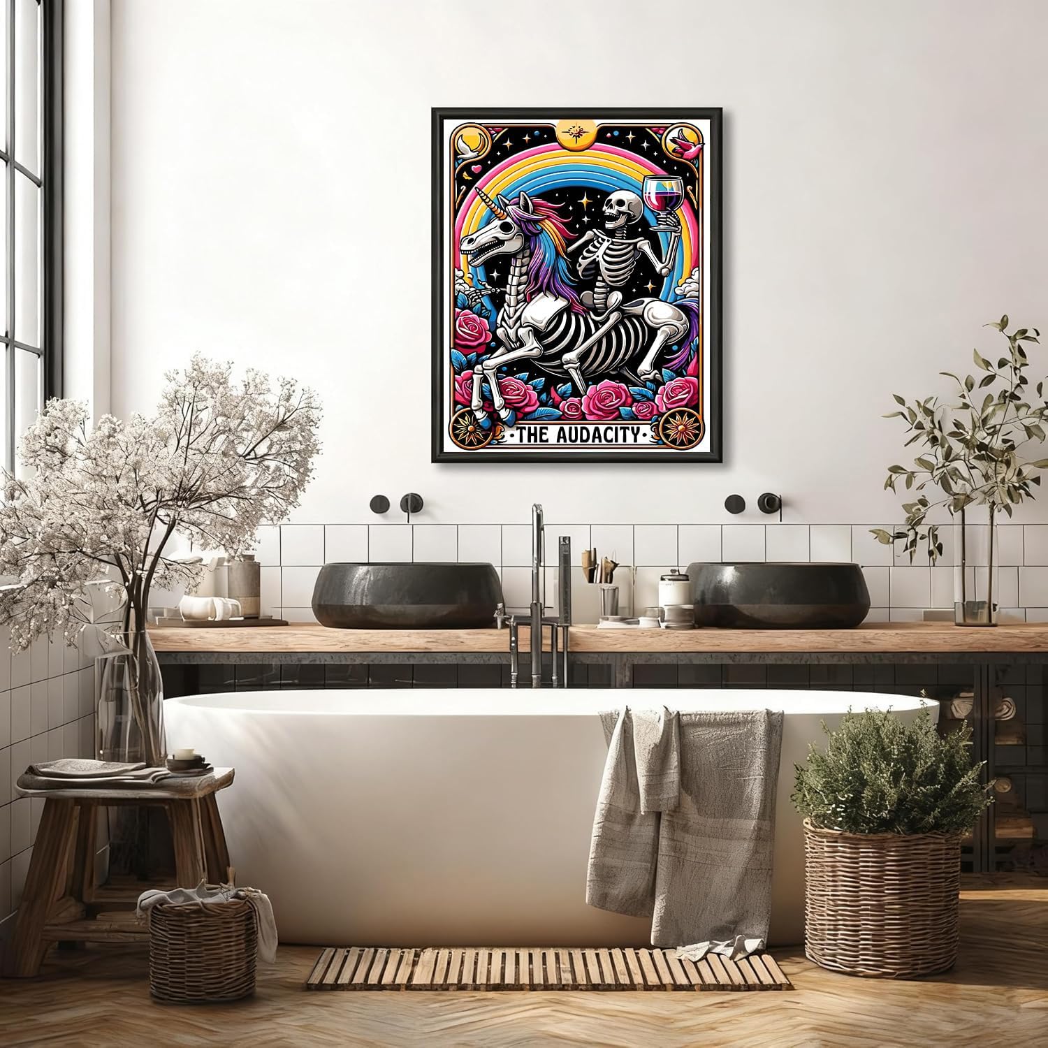 Paint by Numbers for Adults and Kids Beginner, Skull The Audacity Painting by Number Kits On Canvas, Number Artist Paint by Number Kit DIY Oil Painting Acrylic Paints, Home Wall Decor Gift 12X16in