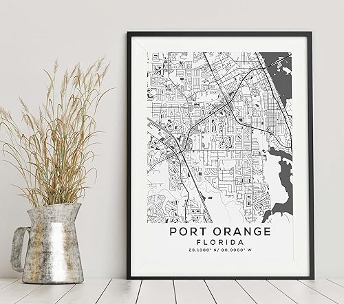 Miniatura 6 de Mapa de Port Orange, Florida, Light 2 (12x16)