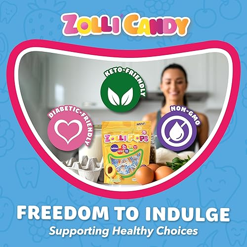 Vista 58 de Zollipops Clean Teeth Pops - Caramelos sin azúcar con xilitol, paletas sin colorantes, aptos para dieta cetogénica y diabética, golosinas aprobadas