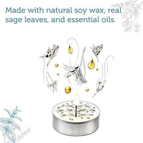 Miniatura 3 de SOUL STICKS Paquete de 12 velas Little Smudgies para limpiar casa, meditación, curación de chakras, fabricadas con cristales y hierbas (salvia