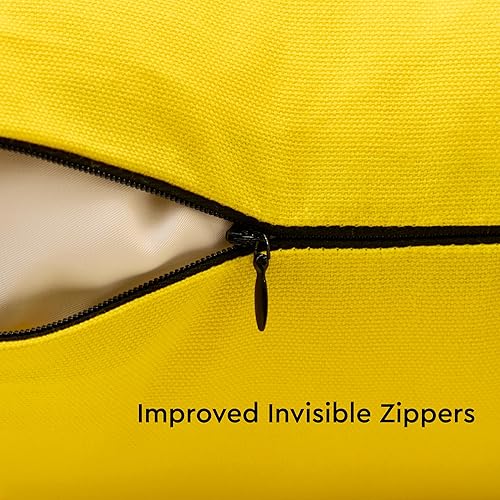 Miniatura 4 de Encasa Homes - Juego de 2 fundas de almohada, 16 x 16 pulgadas, lona de algodón teñidas, cuadradas, decorativas, para sofá, silla, cama y hogar,