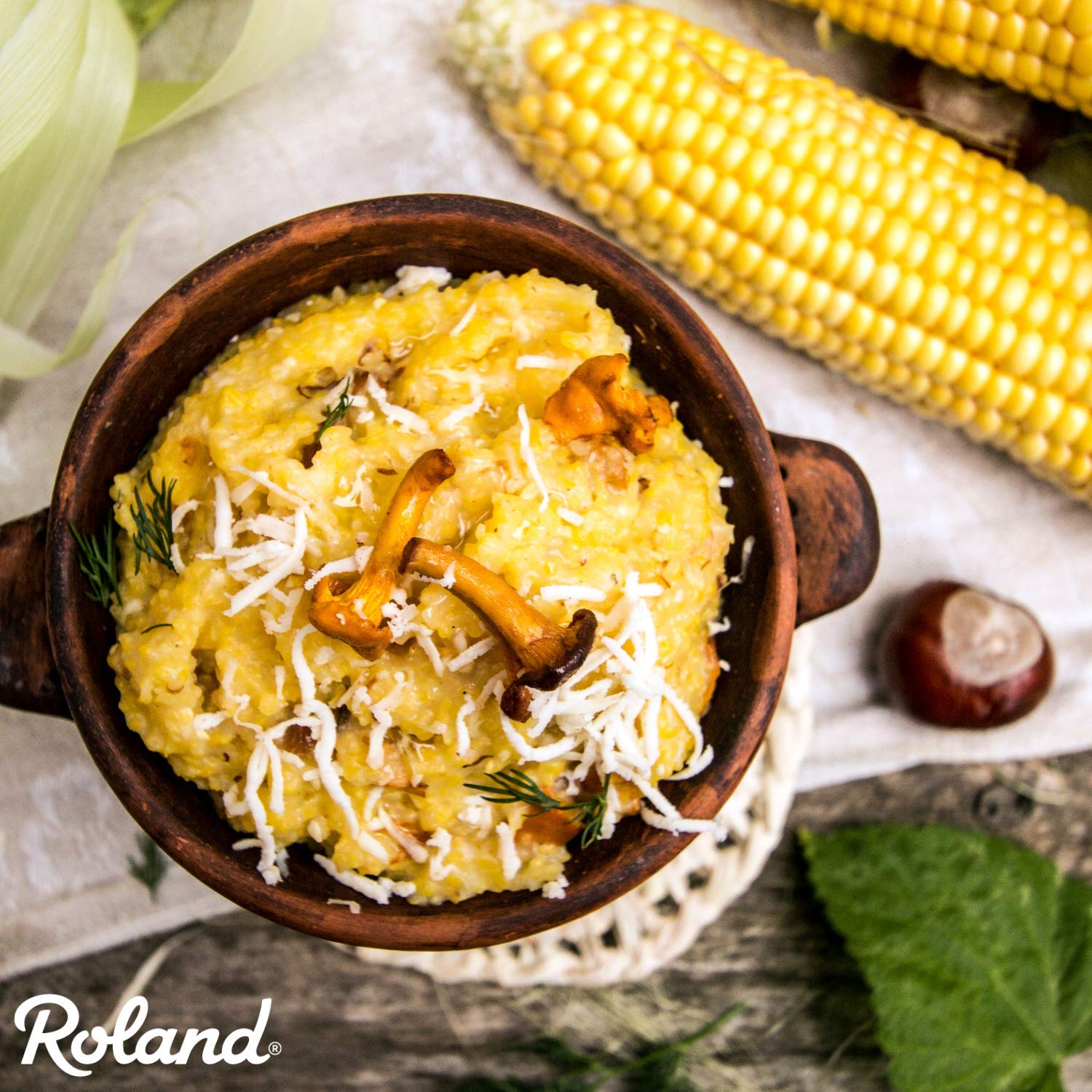 Roland Foods Medium Grain Yellow Polenta, 8.8 Ounce Box, Pack of 12