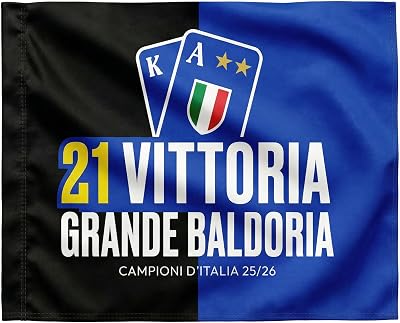 Bandiera Inter 21 Scudetto Neroazzurra Grande 100 * 150 cm - Stagione Scudetto 2025/26