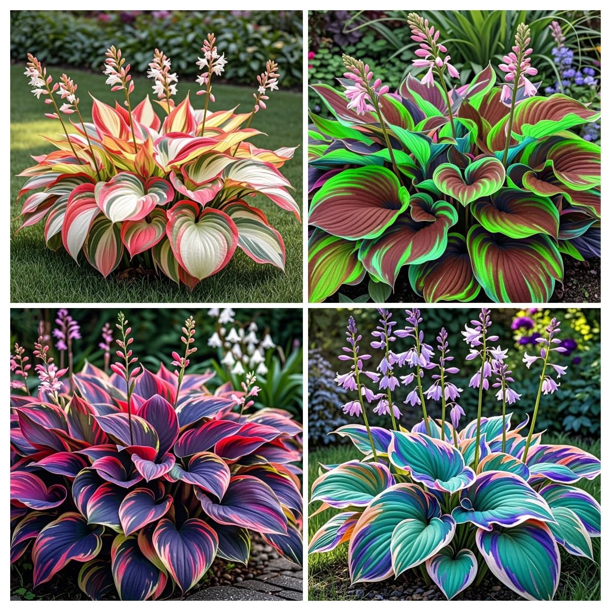 Perennial/Hosta Bulbs for Planting Now UK-Large/Brilliant Hosta Rhizome/Grow Well/Excellent Display/Potted-8bulbs-H