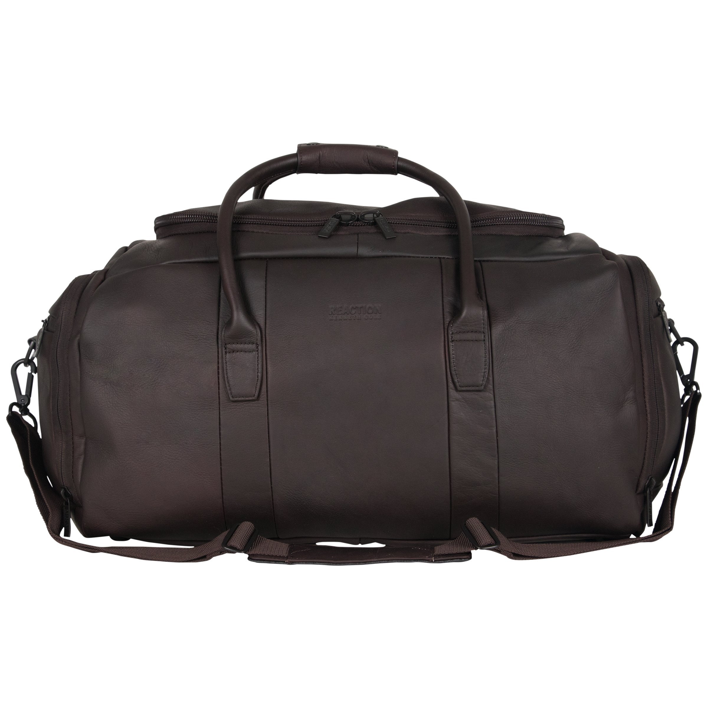 Duff Guy Colombian Leather Compartment Top Load Travel Duffel Bag
