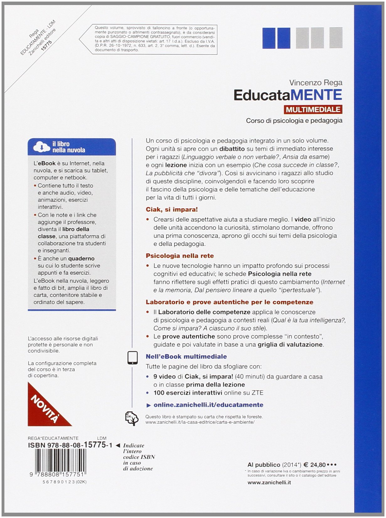 EducataMENTE. Corso di psicologia e pedagogia. Per le Scuole superiori. Con Contenuto digitale (fornito elettronicamente)